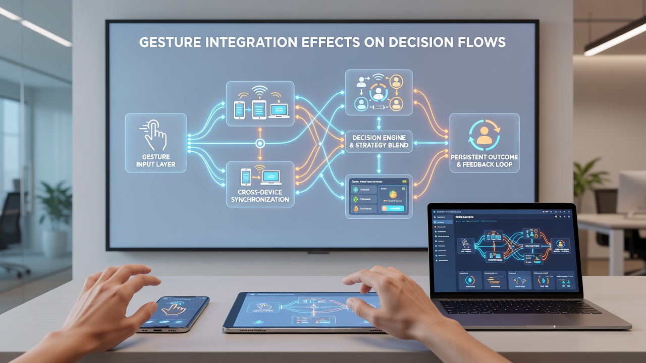 Visualisierung von Entscheidungsflüssen und Gestenmustern in plattformübergreifenden Strategie-Spielen