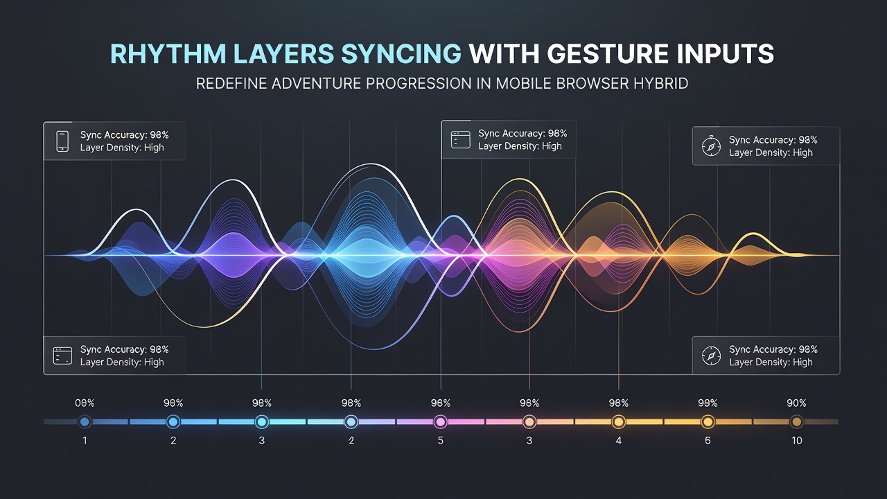 Beispiel einer gestenbasierten Rhythmussteuerung während einer Abenteuersequenz auf Tablet und Smartphone