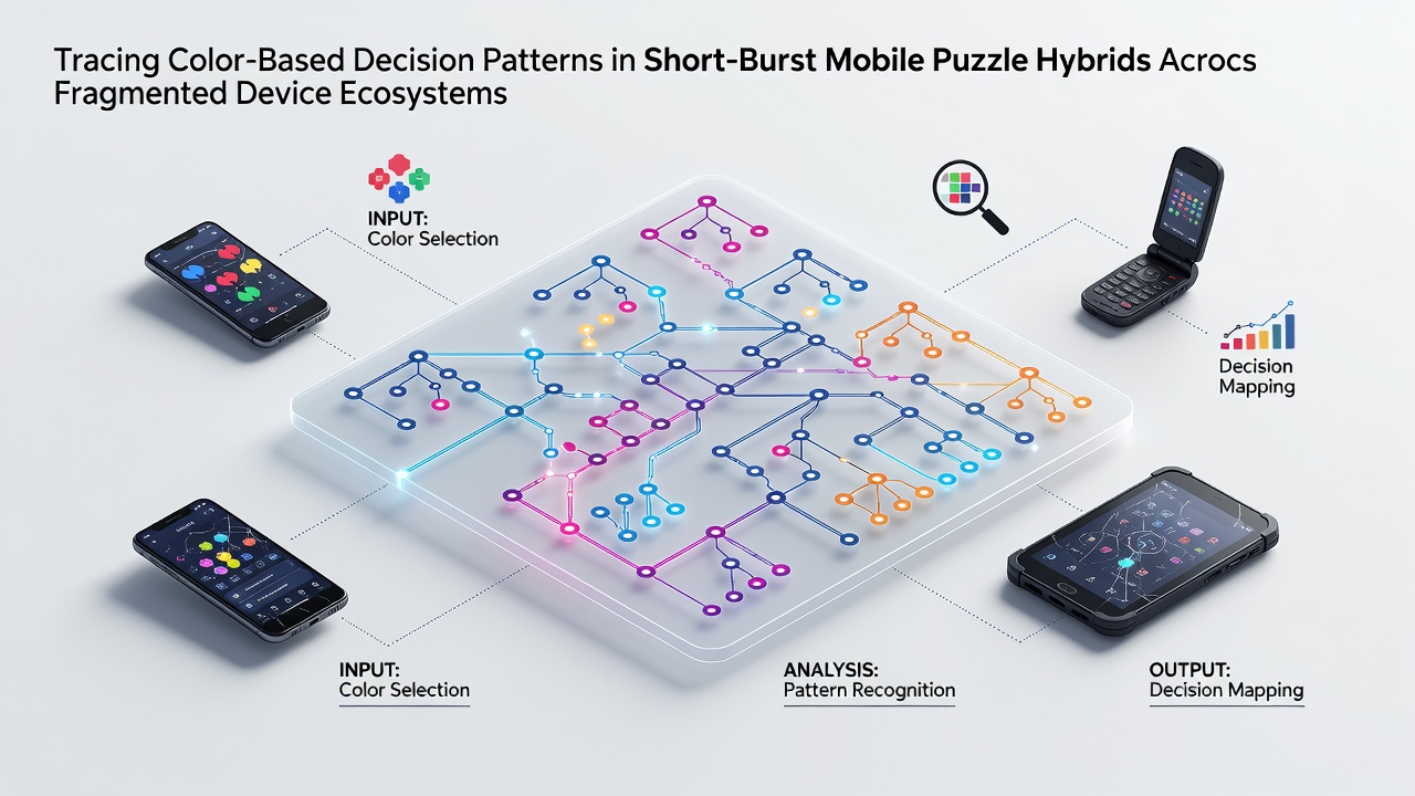 Visualisierung von Farbmustern und Gerätewechseln in mobilen Spielsitzungen