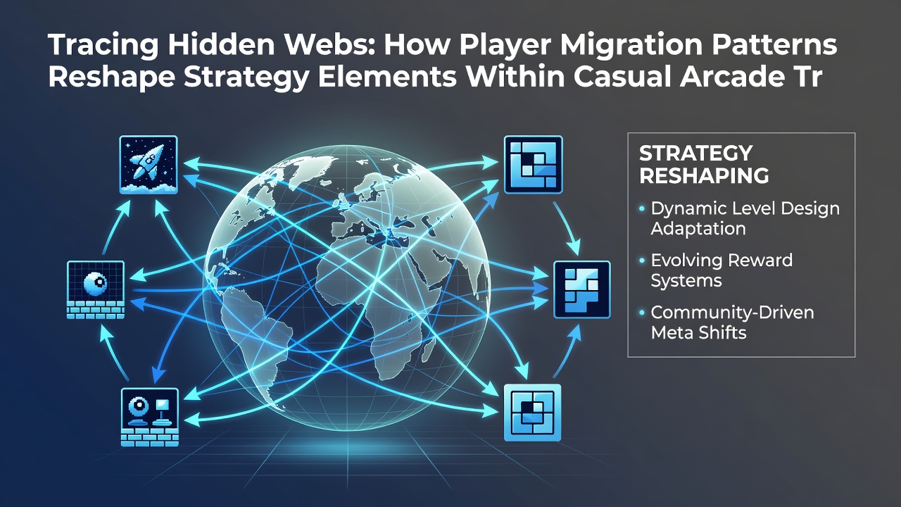 Heatmap visualisiert Migrationsrouten von Spielern über verschiedene Geräte in Arcade-Umgebungen